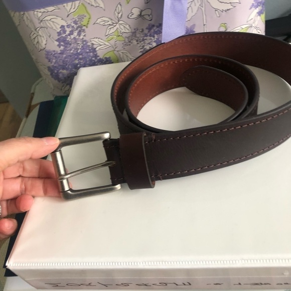 SOLD Leather belt - Brown 40” 1.5” wide - Picture 1 of 3